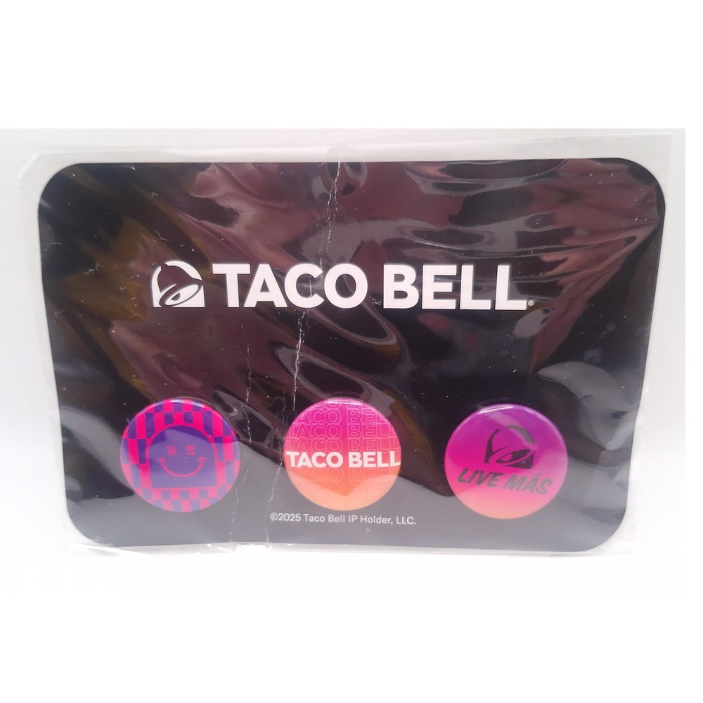 Taco Bell 2025 Set of 3 Pins New in Package